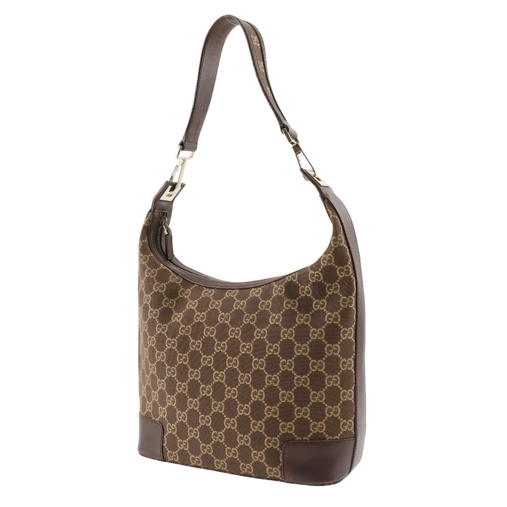 GUCCI Shoulder Bag 001.4204 GG canvas Brown one belt Women