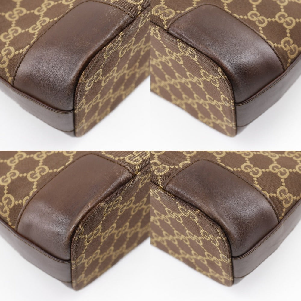 GUCCI Shoulder Bag 001.4204 GG canvas Brown one belt Women
