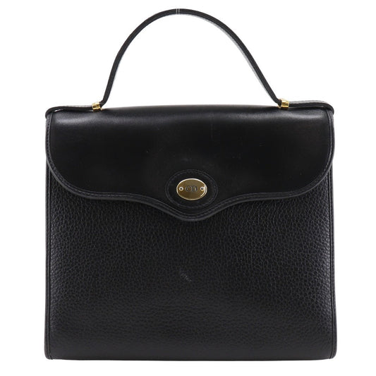 Christian Dior Handbag Calfskin black One handle CD logo Women