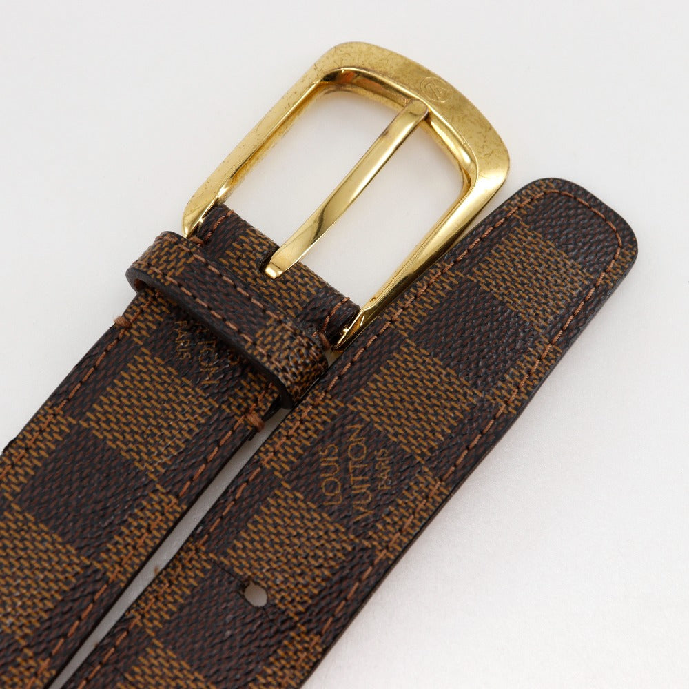 LOUIS VUITTON belt Damier canvas Brown Santur Ellipse mens 80