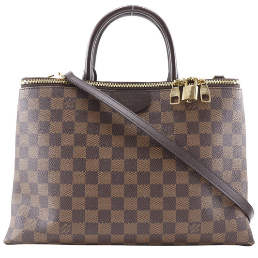 LOUIS VUITTON Handbag Damier canvas Brown 2WAYShoulder Brompton Women