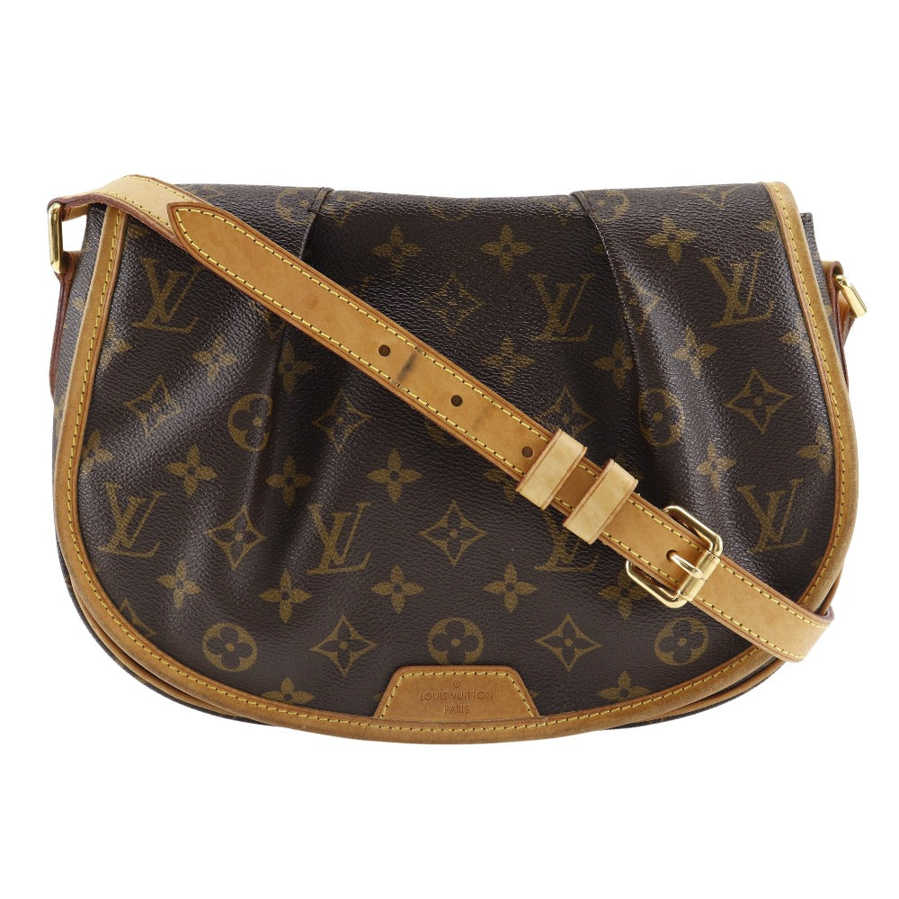 LOUIS VUITTON Shoulder Bag Monogram canvas Brown Menil Montan PM Women
