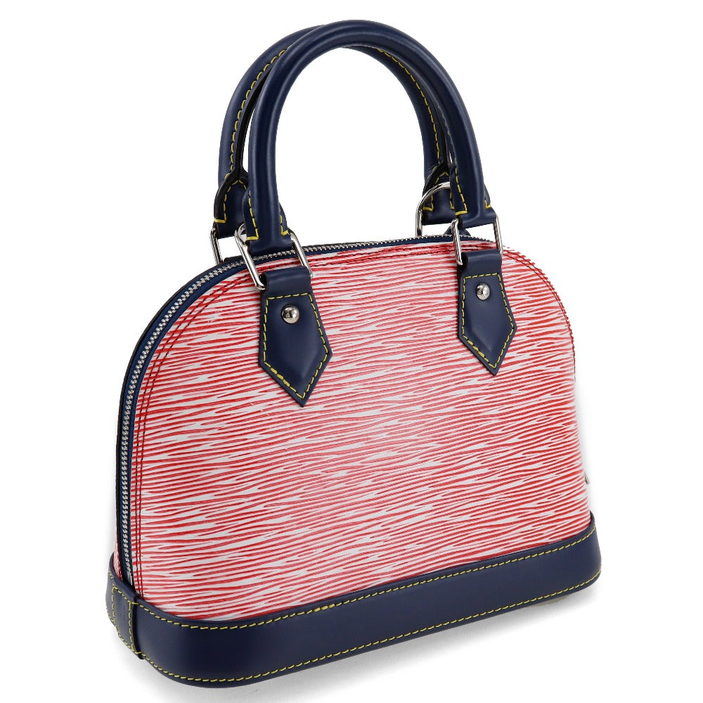 LOUIS VUITTON Handbag Epi Leather Red / dark blue 2WAYShoulder Epi Denim Alma BB Women