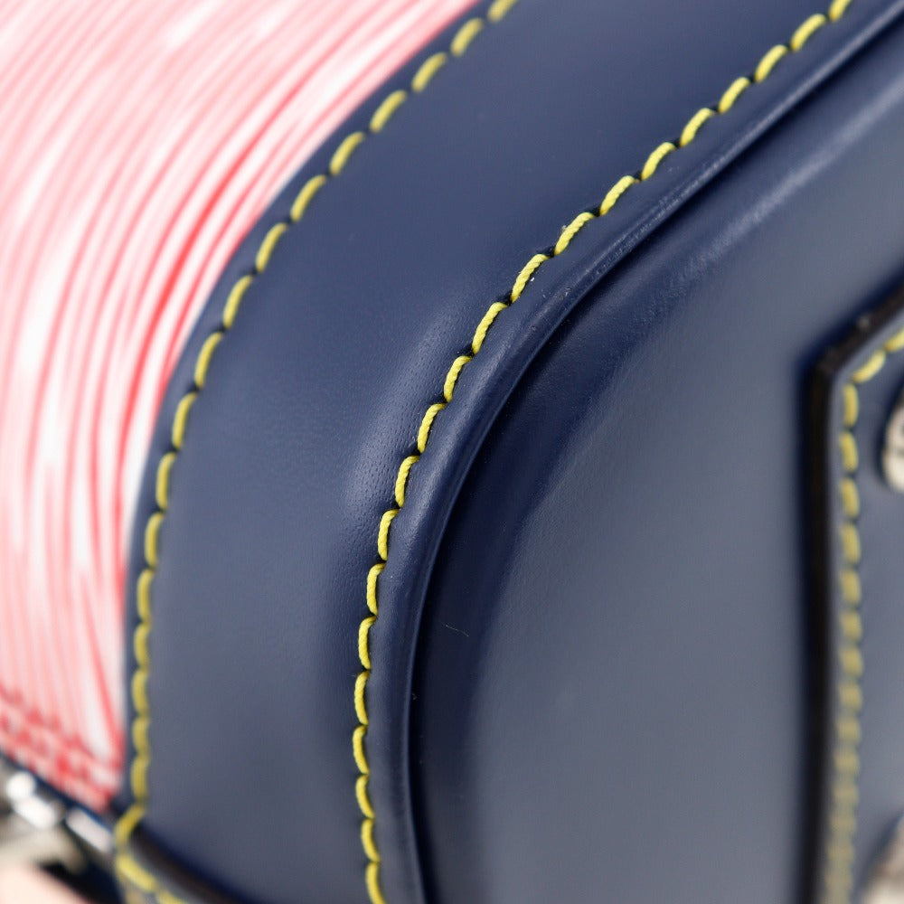 LOUIS VUITTON Handbag Epi Leather Red / dark blue 2WAYShoulder Epi Denim Alma BB Women