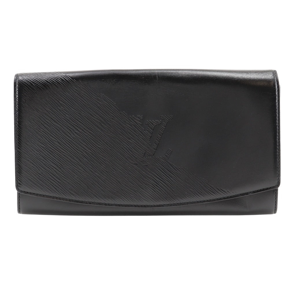 LOUIS VUITTON Clutch bag leather black Opera line Aegean mens(Unisex)