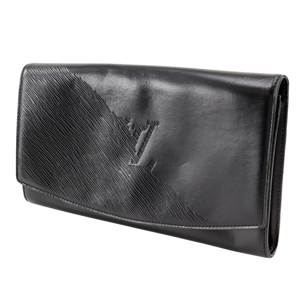Luxury Women's Clutch Bag | LOUIS VUITTON Clutch bag leather black Opera line Aegean mens(Unisex)
