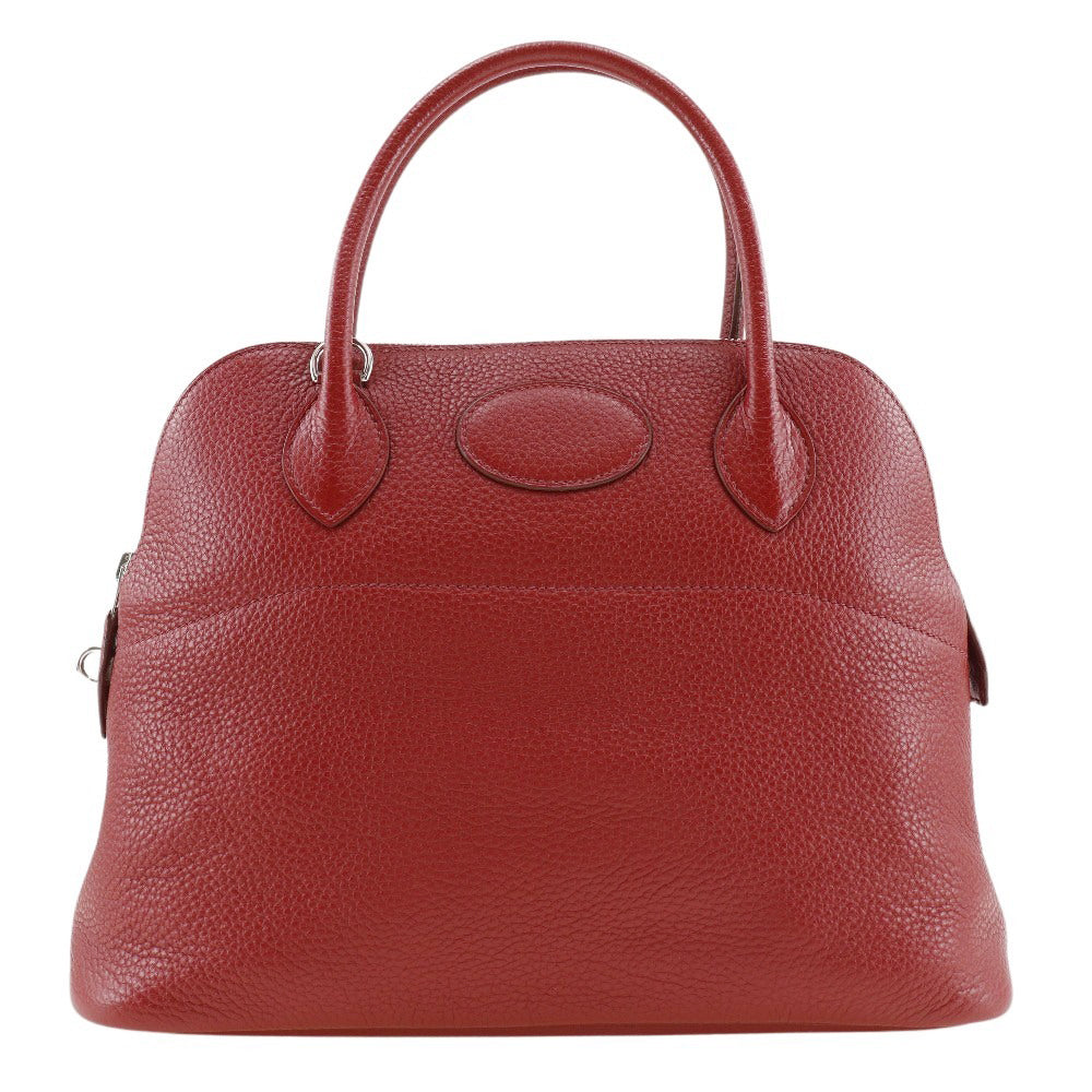 HERMES Handbag Taurillon Clemence Red/Silver Metal Bored 31 Women