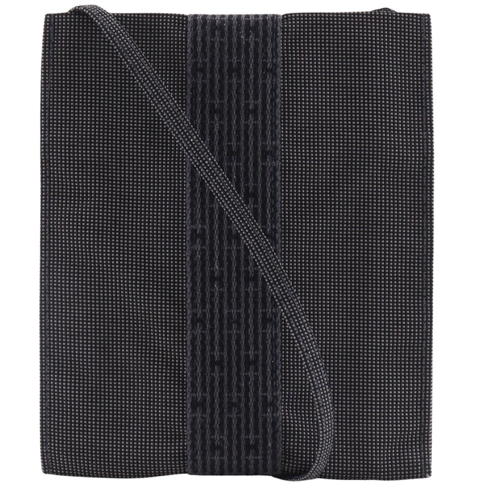 HERMES Shoulder Bag Nylon canvas gray Her Line Mini pochette
