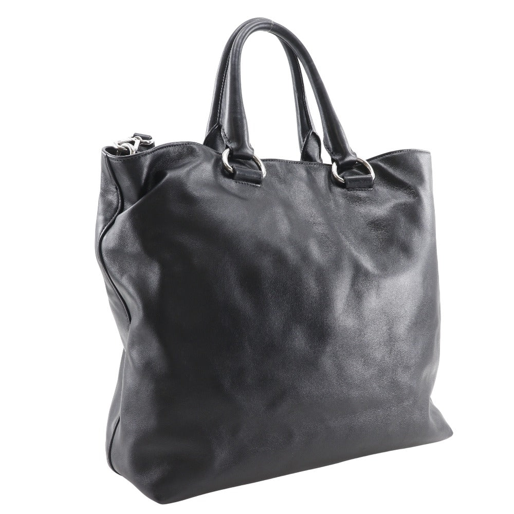 Prada Logo WS7654 Leather Tote Bag