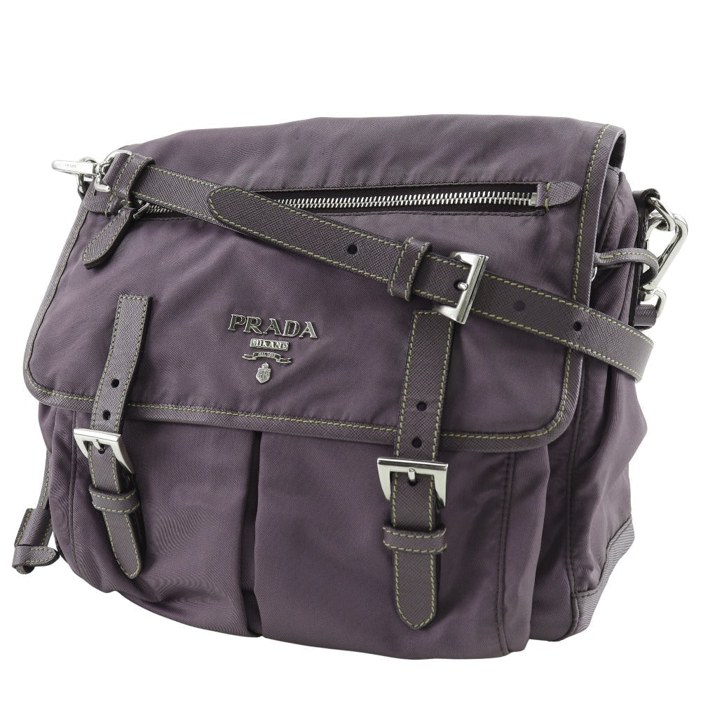 Prada BT0687 NylonÌÑLeather 2way Shoulder Bag