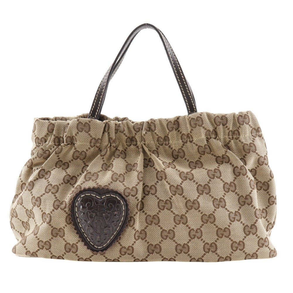 Gucci Heart Crest GG Canvas Handbag