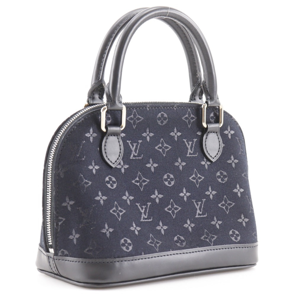 LOUIS VUITTON Handbag Monogram satin black Little Alma