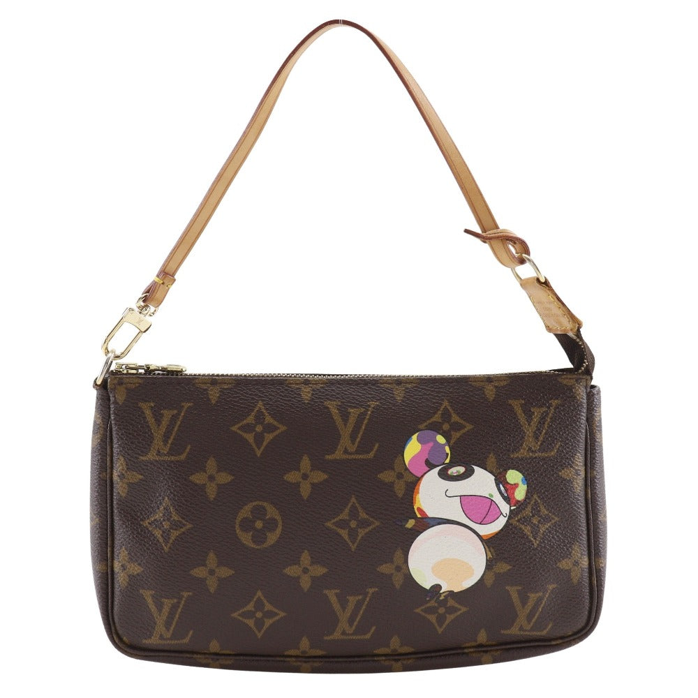 LOUIS VUITTON Pouch Monogram canvas Brown Panda Takashi Murakami collaboration Pochette Accessoires
