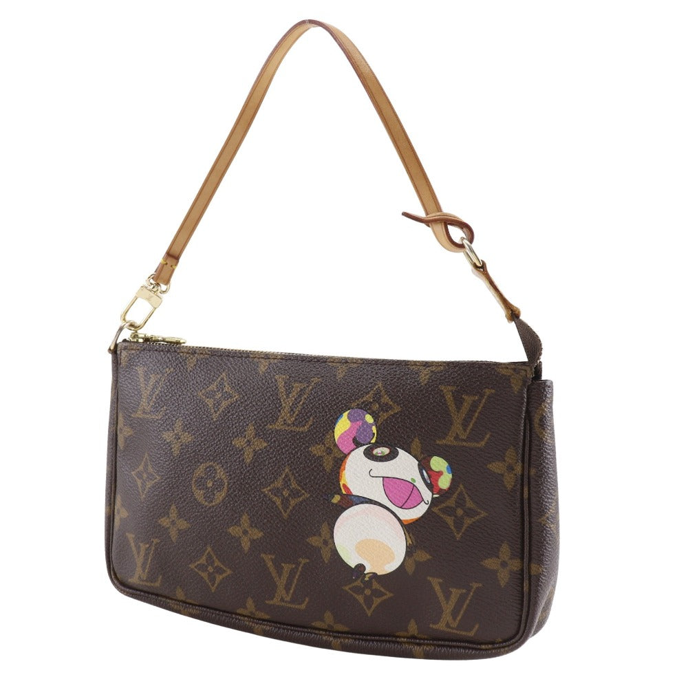 LOUIS VUITTON Pouch Monogram canvas Brown Panda Takashi Murakami collaboration Pochette Accessoires