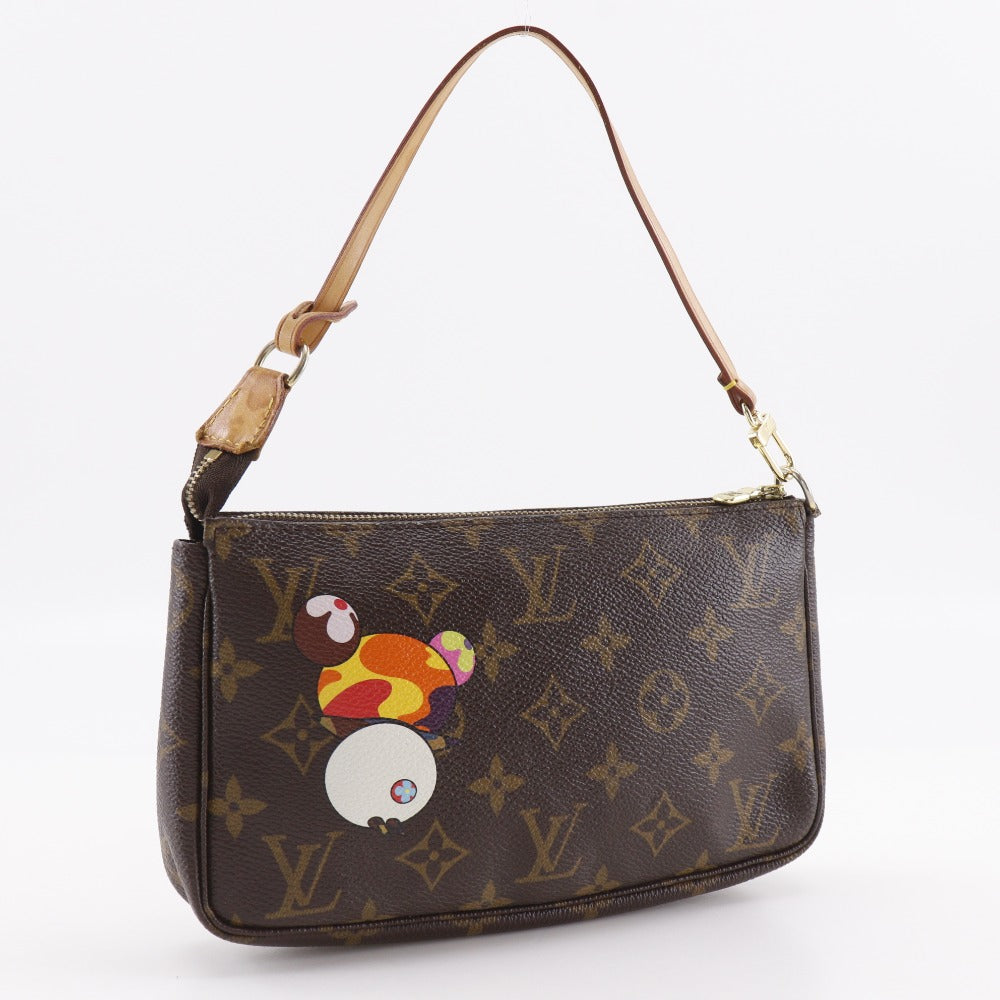 LOUIS VUITTON Pouch Monogram canvas Brown Panda Takashi Murakami collaboration Pochette Accessoires