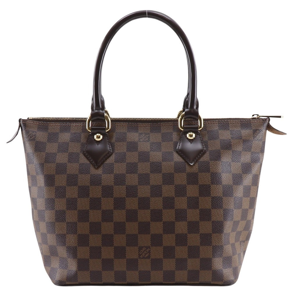 LOUIS VUITTON Handbag Damier canvas Brown Saleya PM