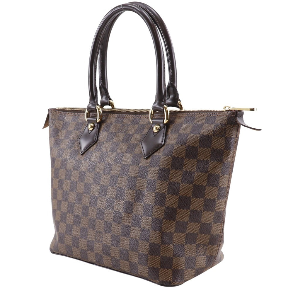 LOUIS VUITTON Handbag Damier canvas Brown Saleya PM