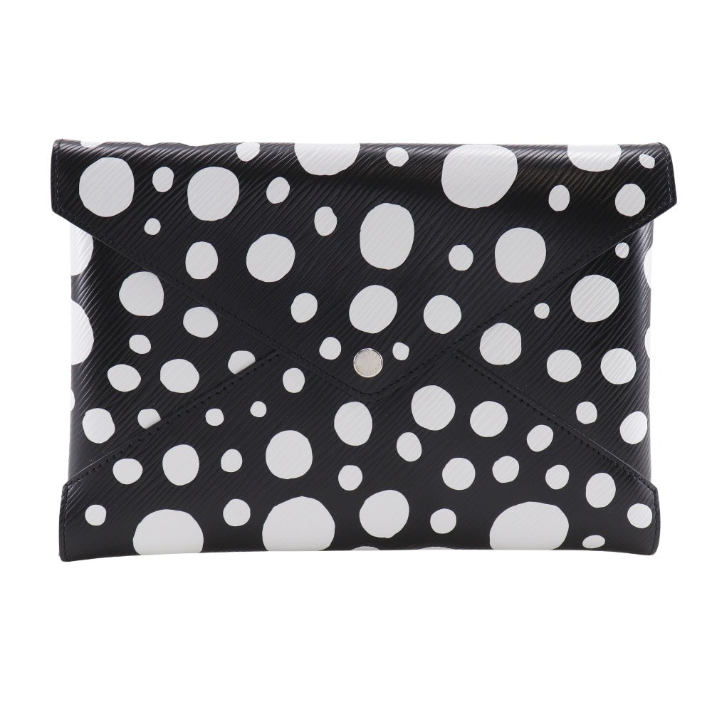 LOUIS VUITTON Clutch bag Epi Leather Black / yellow / red LVxYK Yayoi Kusama Polka Dots Pochette Kirigami