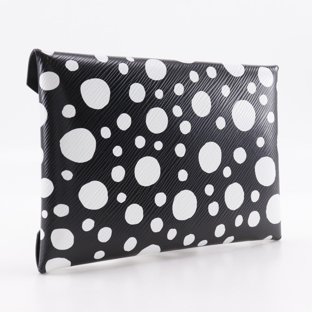 LOUIS VUITTON Clutch bag Epi Leather Black / yellow / red LVxYK Yayoi Kusama Polka Dots Pochette Kirigami