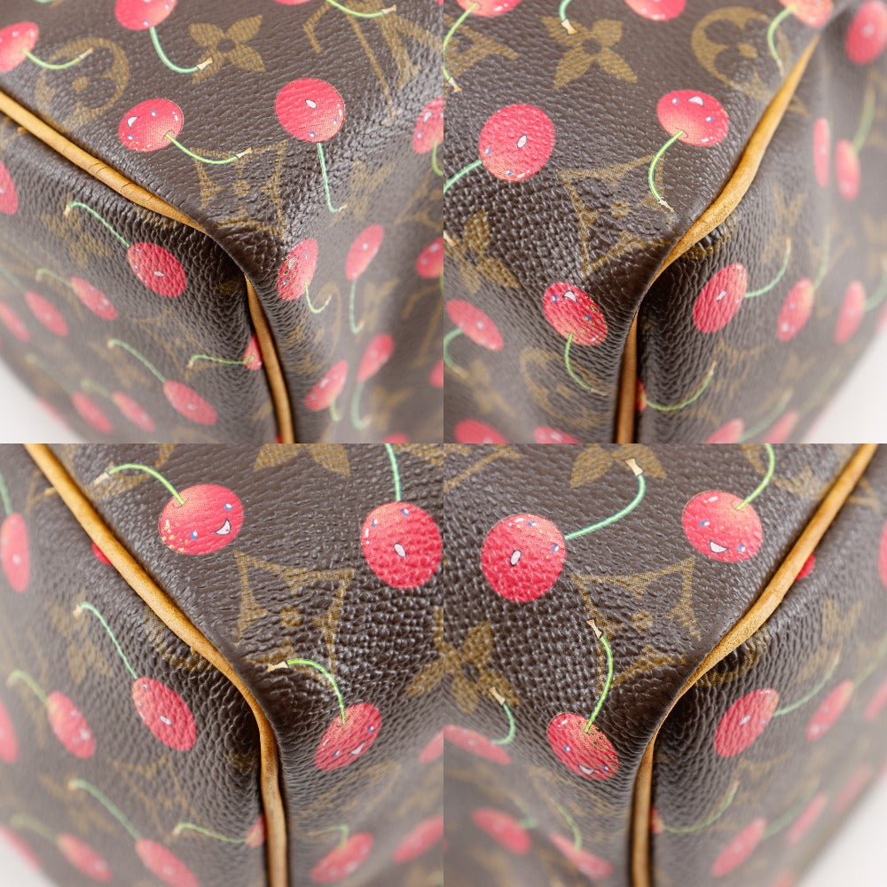 LOUIS VUITTON Handbag Monogram canvas Brown Cherry