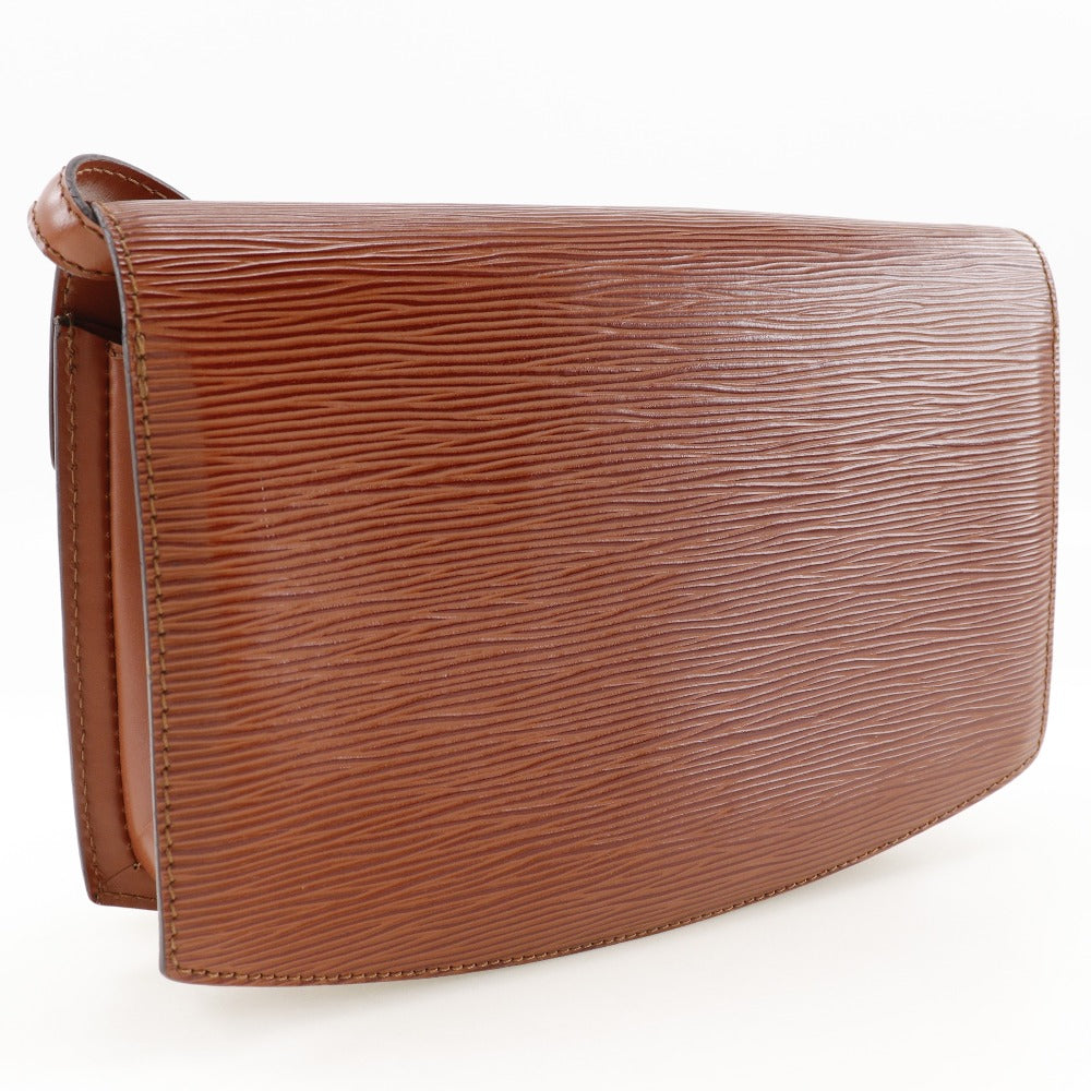 LOUIS VUITTON Shoulder Bag Epi Leather Brown 2-way clutch Prebourg Women