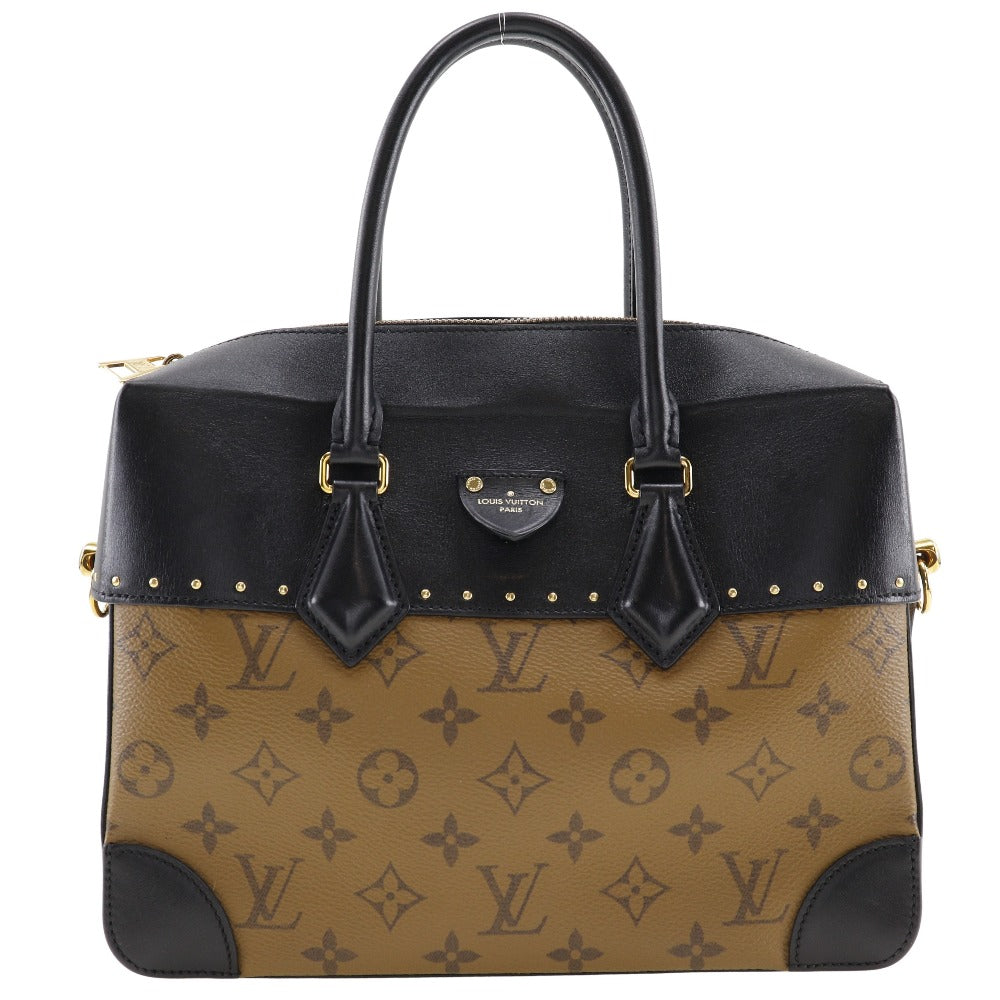 LOUIS VUITTON Handbag Monogram reverse Black / Brown Citymar Women
