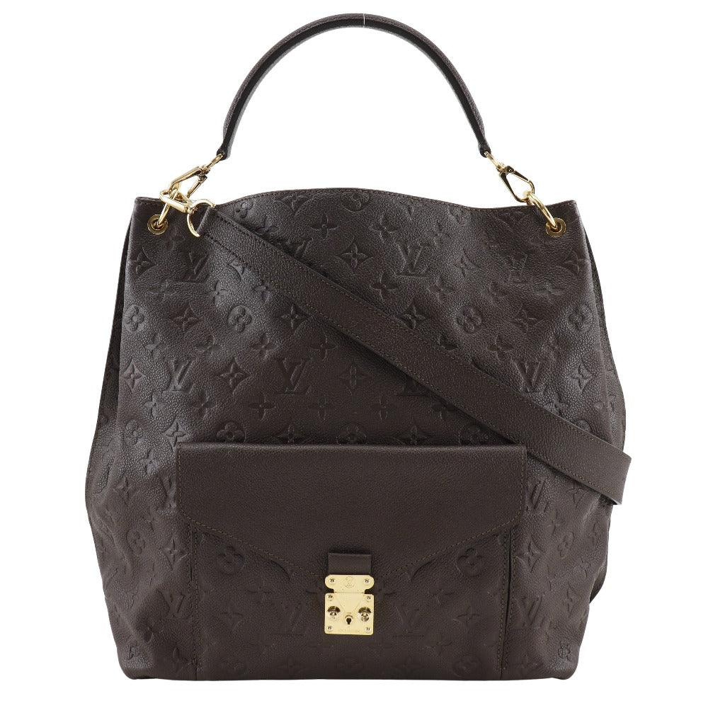 LOUIS VUITTON Shoulder Bag Monogram Ann Platt Brown Metis Women