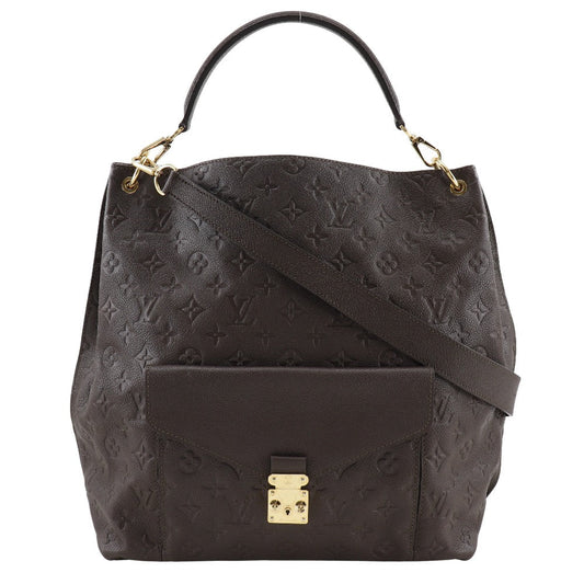 LOUIS VUITTON Shoulder Bag Monogram Ann Platt Brown Metis Women
