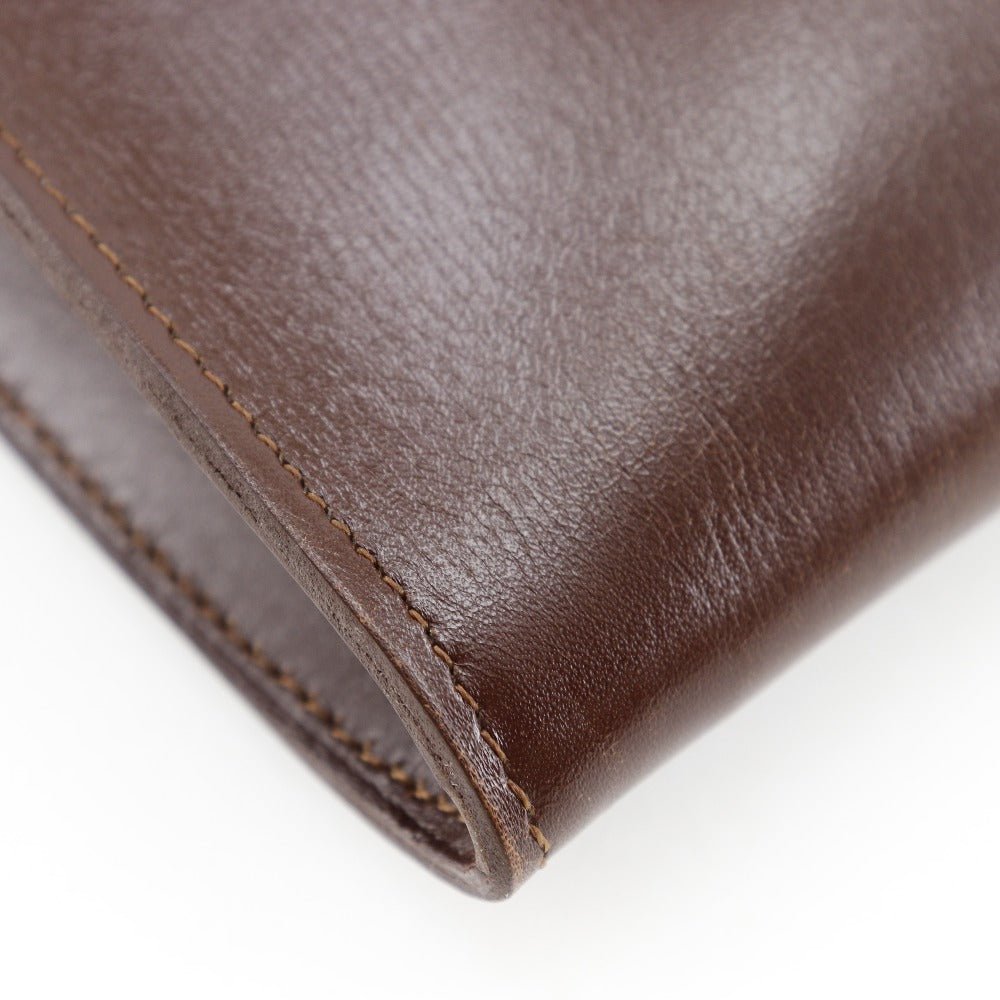 HERMES Shoulder Bag Calfskin Brown Omenitu Women(Unisex)