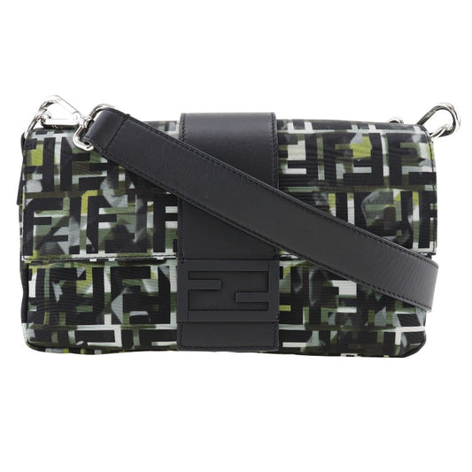 FENDI Shoulder Bag 7VA472 Nylon black Zucca Camouflage Pattern 3WAY Body Clutch Mamma Bucket mens(Unisex)