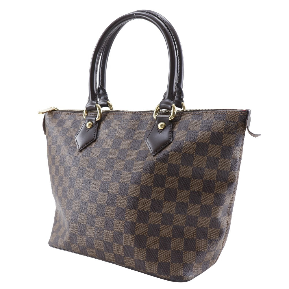LOUIS VUITTON Tote Bag Damier canvas Brown Saleya PM Women