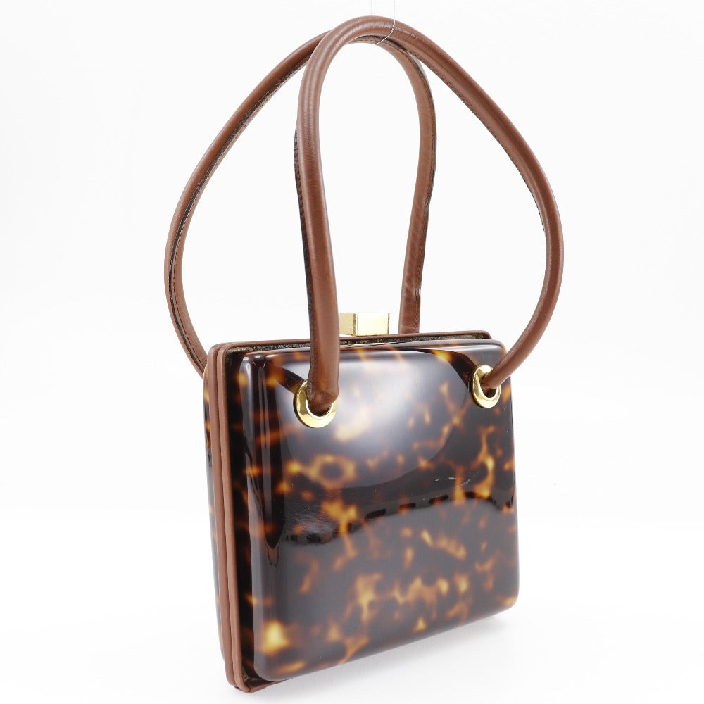 FENDI Handbag Plastic, Leather Brown Party bag FF Women