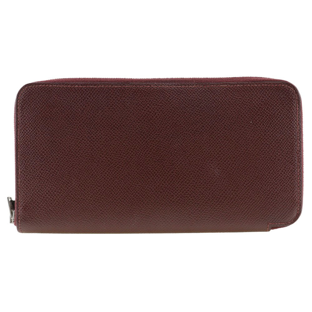 HERMES Long Wallet Purse Epsom Bordeaux Azap Long Silk Inn Women