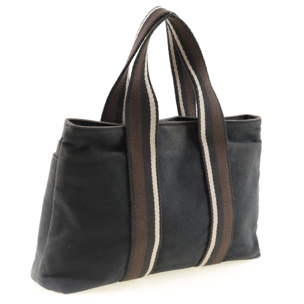 HERMES Tote Bag canvas black Toroca Horizontal PM