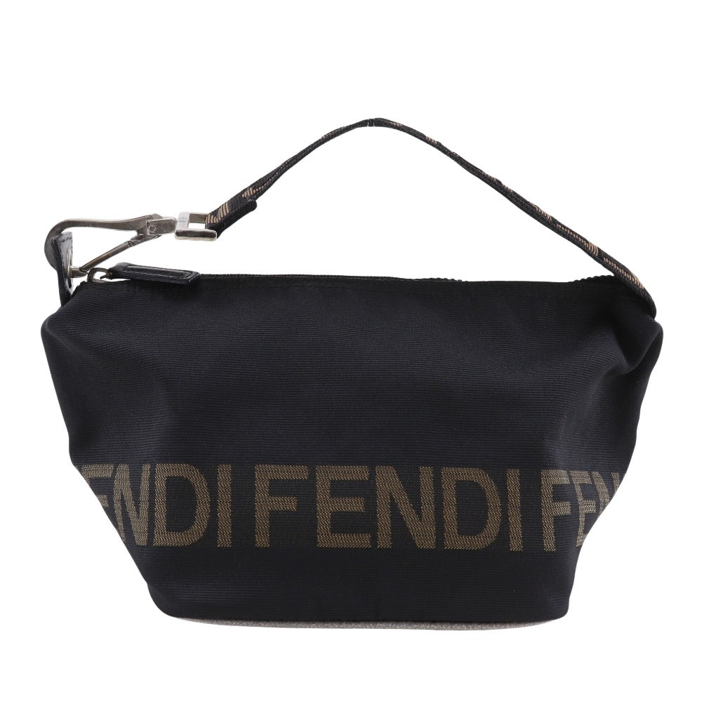 Fendi Logo Nylon Canvas Handbag