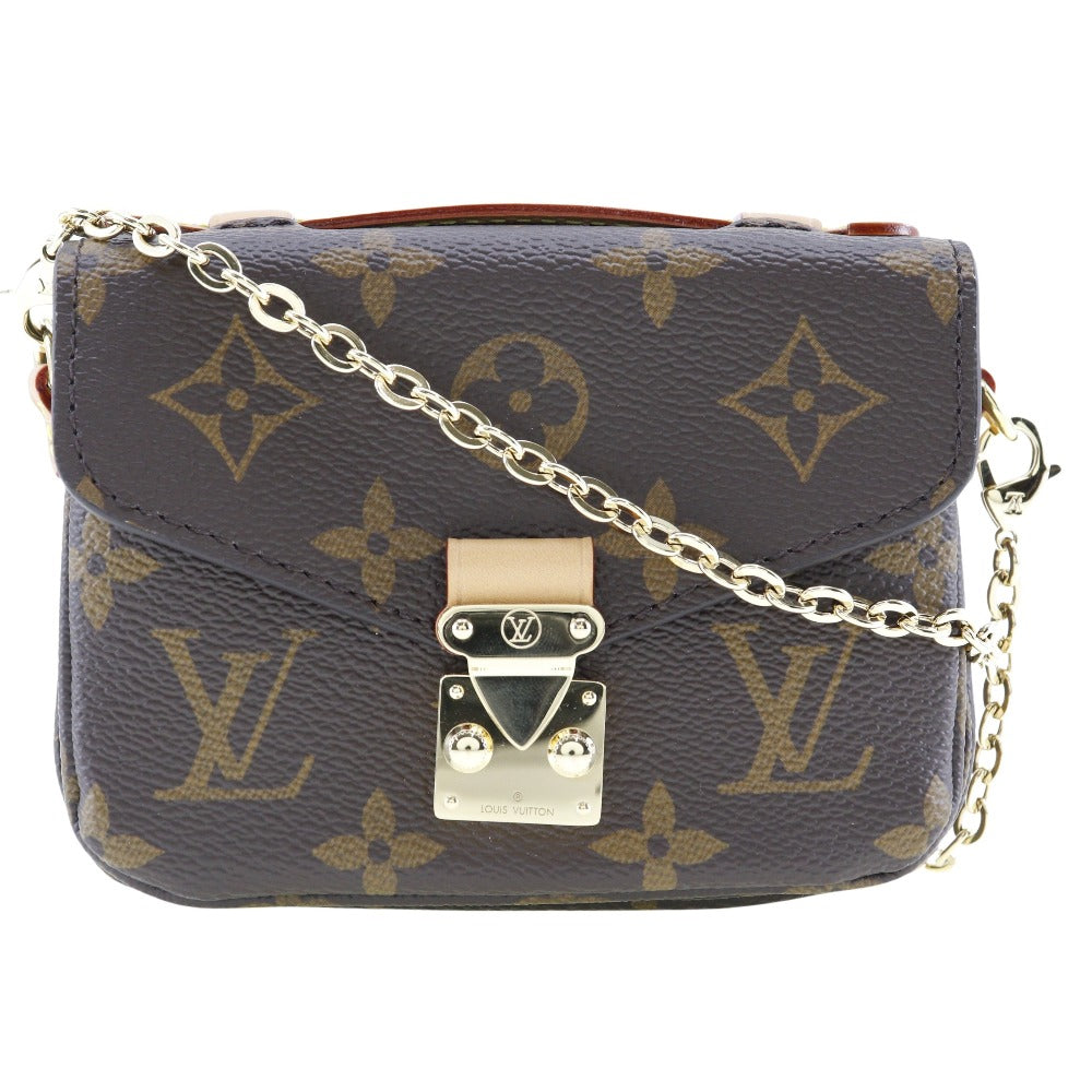 LOUIS VUITTON Shoulder Bag Monogram canvas Brown Micro Metis Women