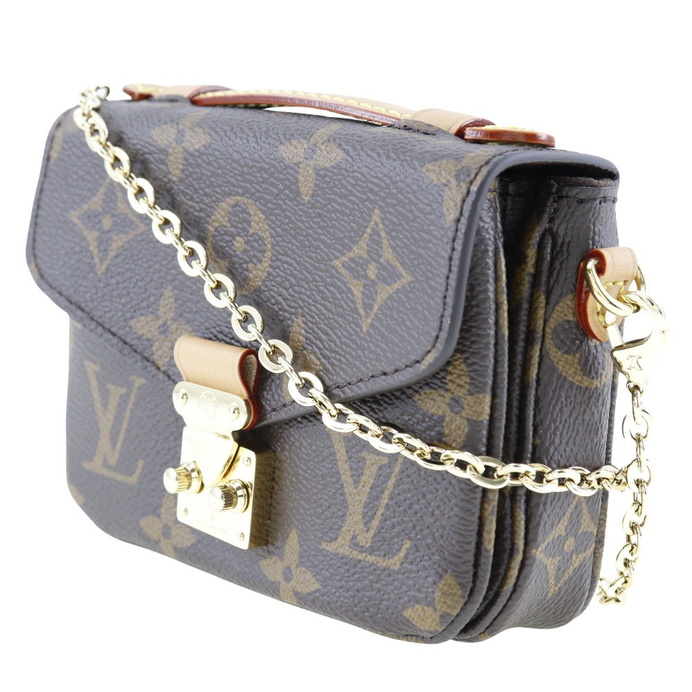 LOUIS VUITTON Shoulder Bag Monogram canvas Brown Micro Metis Women