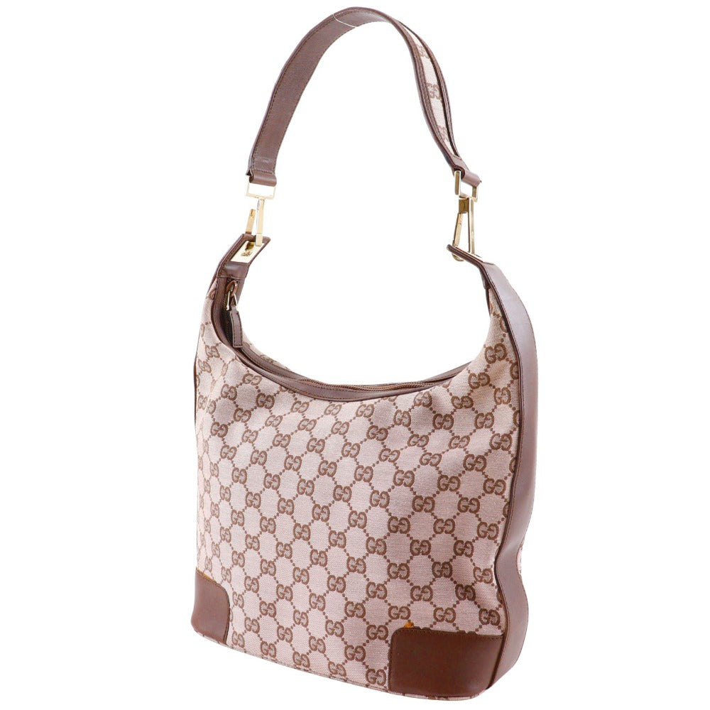 GUCCI Shoulder Bag 001.4204 GG canvas, leather Brown one belt Women