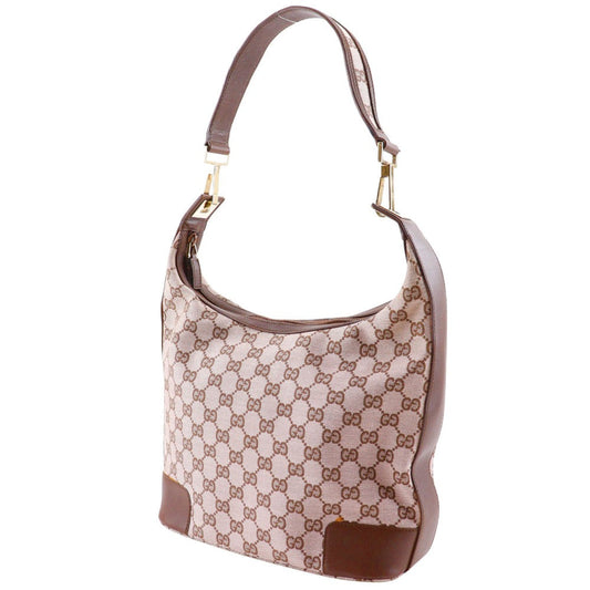 GUCCI Shoulder Bag 001.4204 GG canvas, leather Brown one belt Women