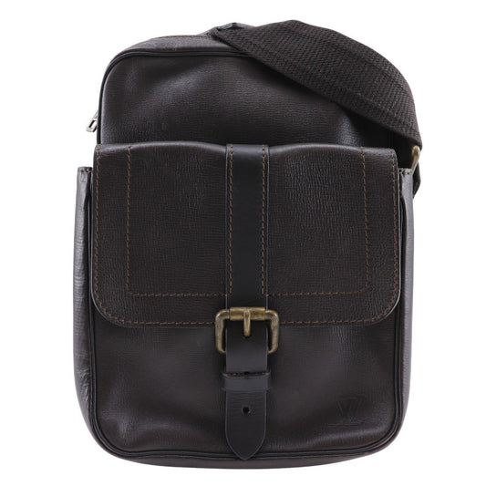 LOUIS VUITTON Shoulder Bag leather Brown Utah Irokuwa mens