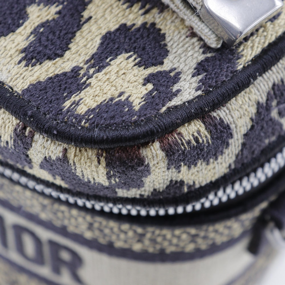 Christian Dior Handbag canvas beige Leopard 2WAYShoulder Vanity Women