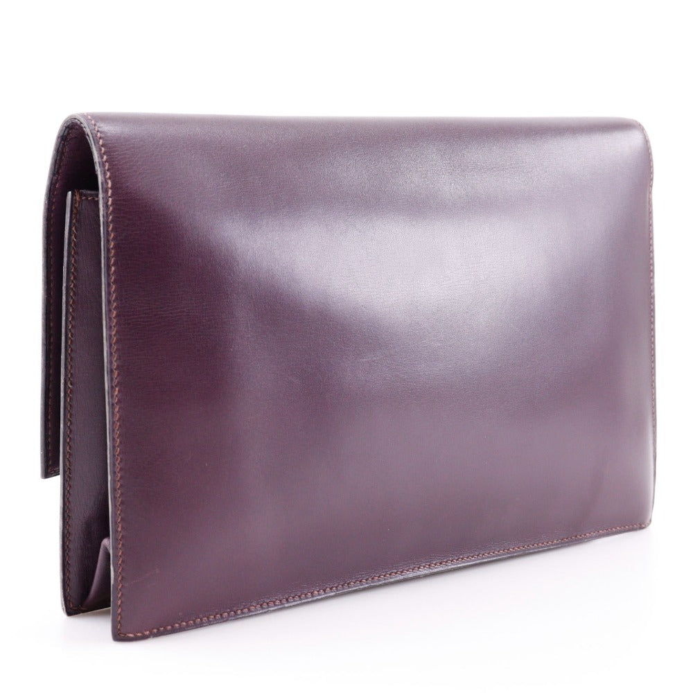 HERMES Clutch bag Box scarf Bordeaux Fako Women