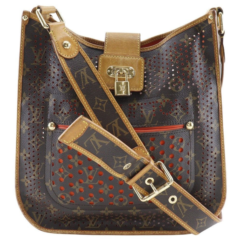 LOUIS VUITTON Shoulder Bag Monogram Perfo Brown / orange Mtte Women