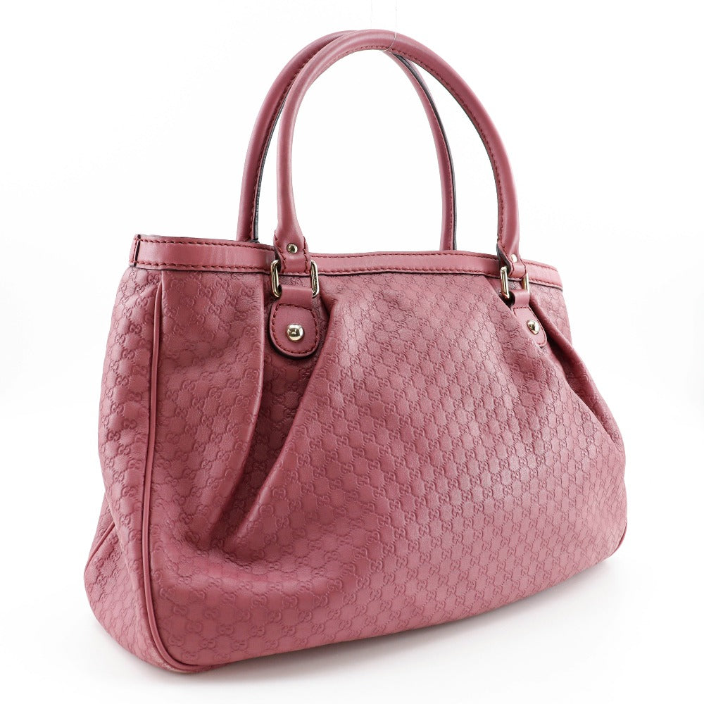 GUCCI Tote Bag 296835 }CN?Ob`V} Sima leather pink Micro Guccisima Sukey Women
