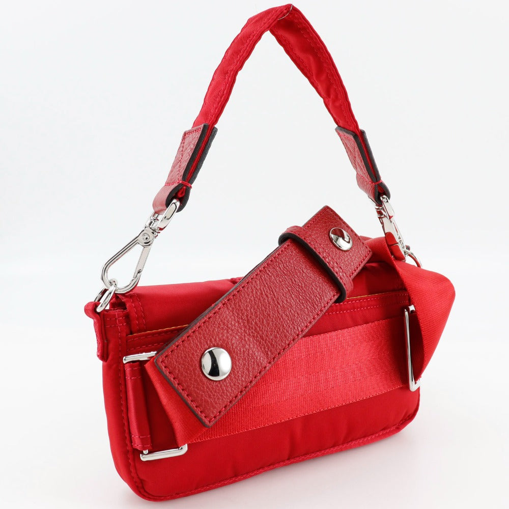 FENDI Shoulder Bag 7AS138 Nylon Red 2WAYShoulder Mamma Bucket Porter collaboration Women