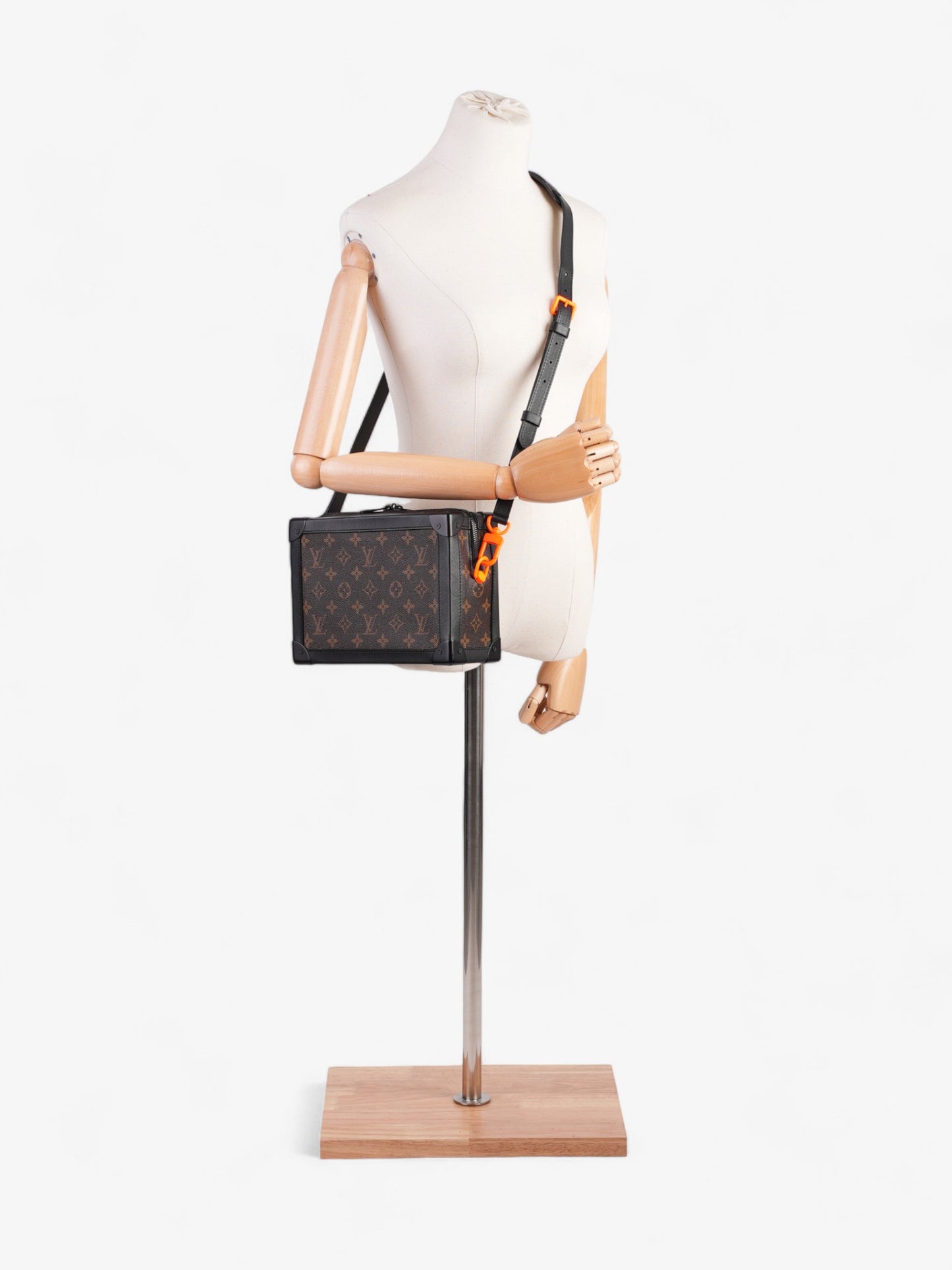 Louis Vuitton Soft Trunk Monogram / Black / Neon Orange Coated Canvas