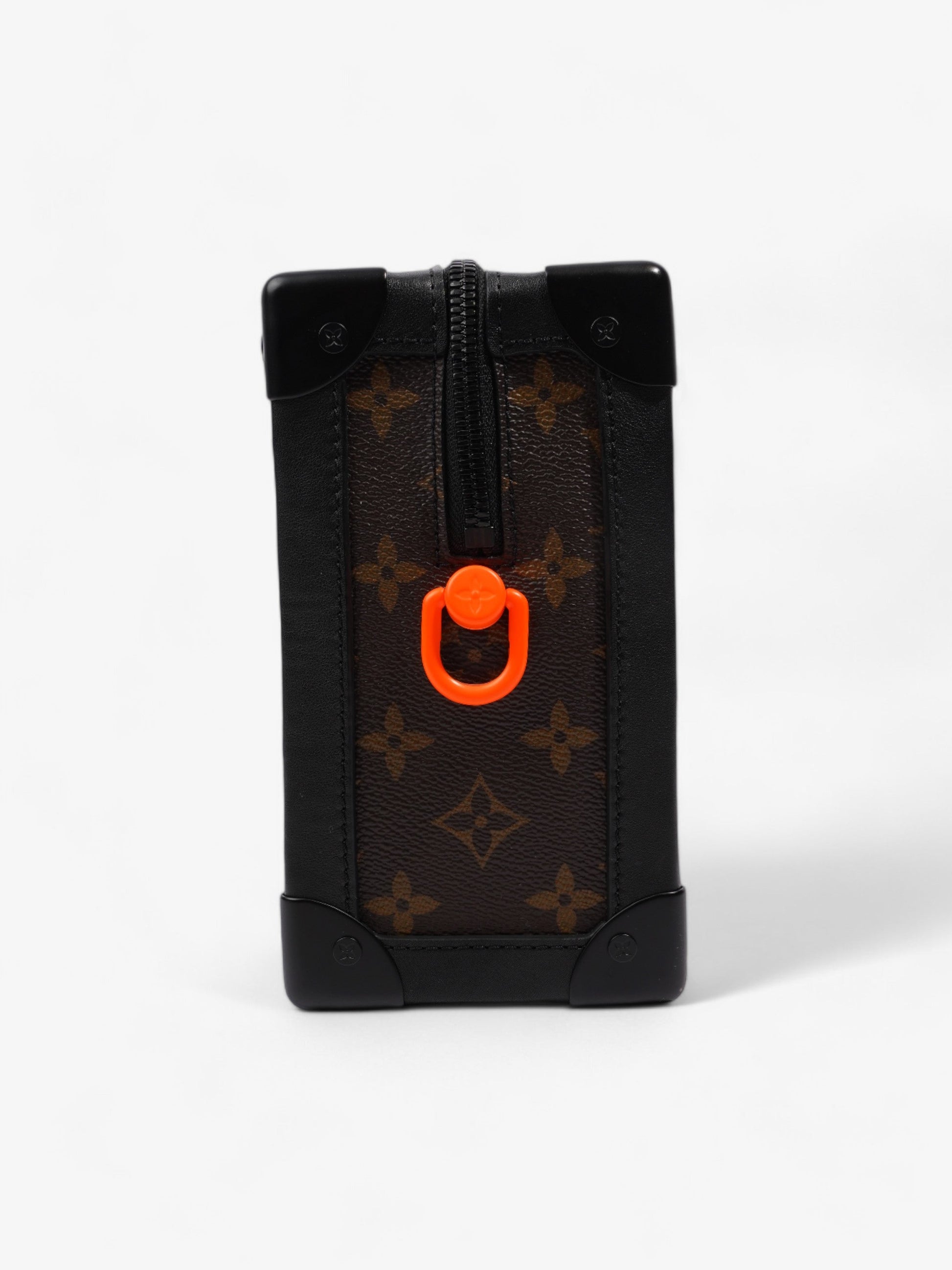 Louis Vuitton Soft Trunk Monogram / Black / Neon Orange Coated Canvas