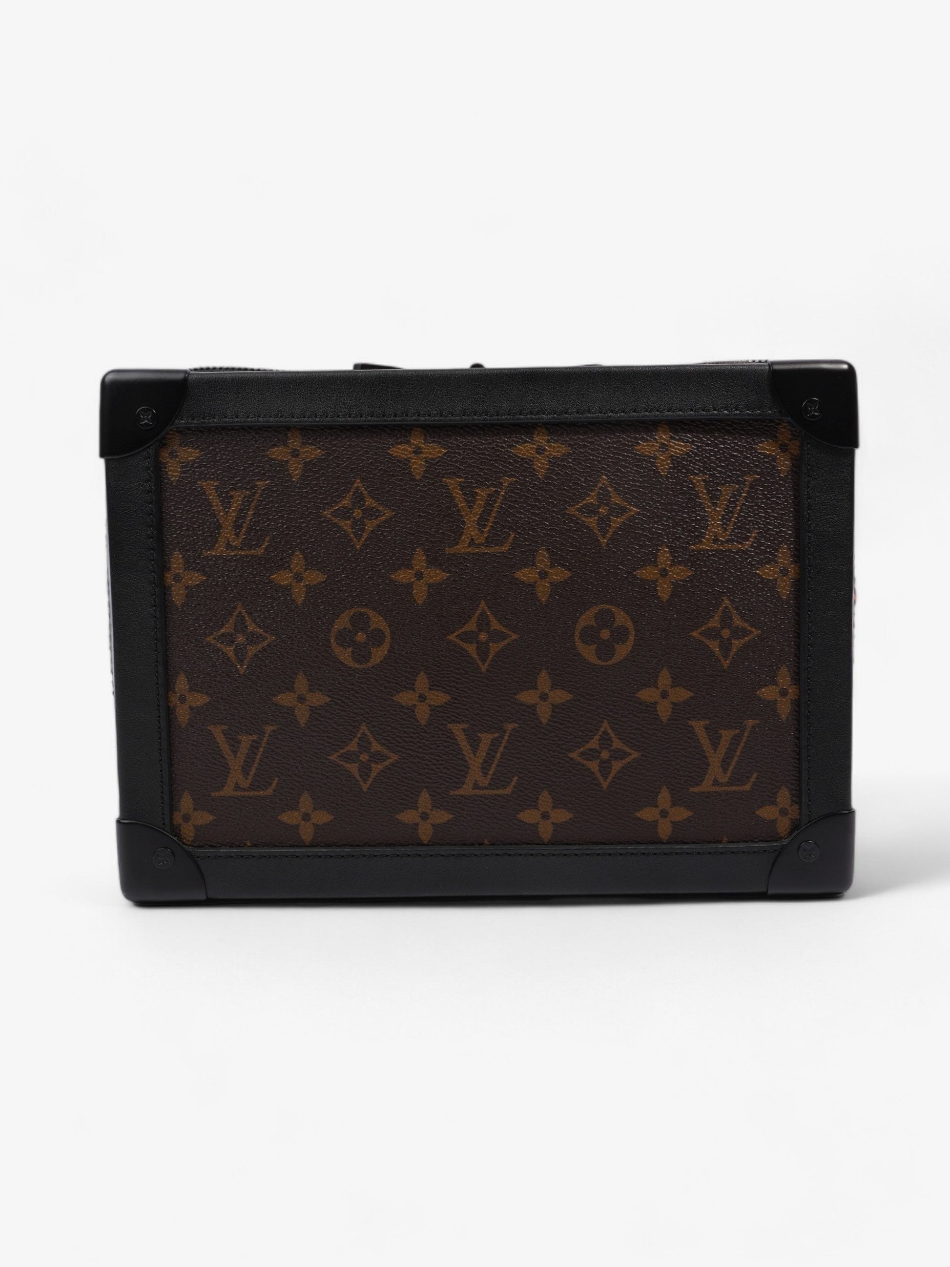 Louis Vuitton Soft Trunk Monogram / Black / Neon Orange Coated Canvas