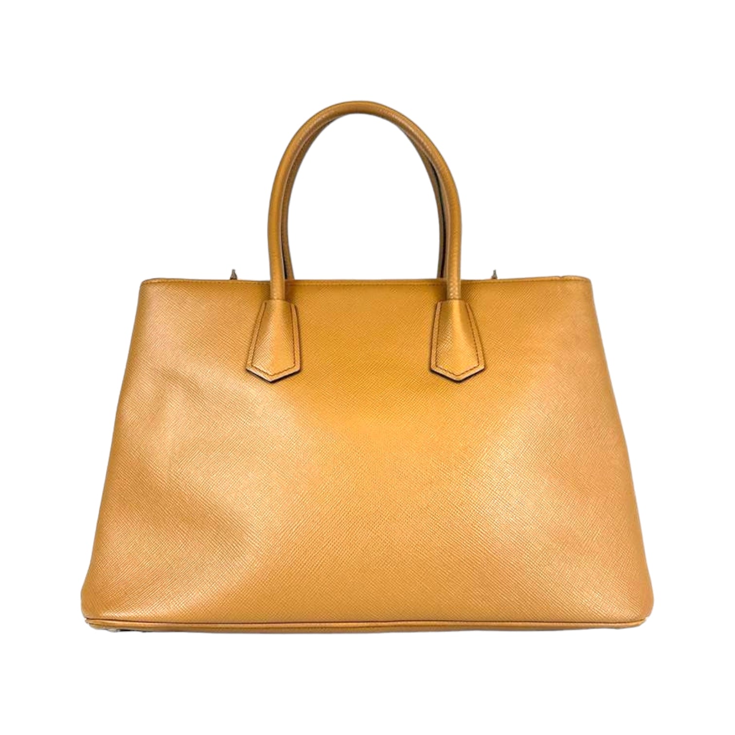 Prada Turnlock Twin Caramel Saffiano Cuir Luxury Handbag