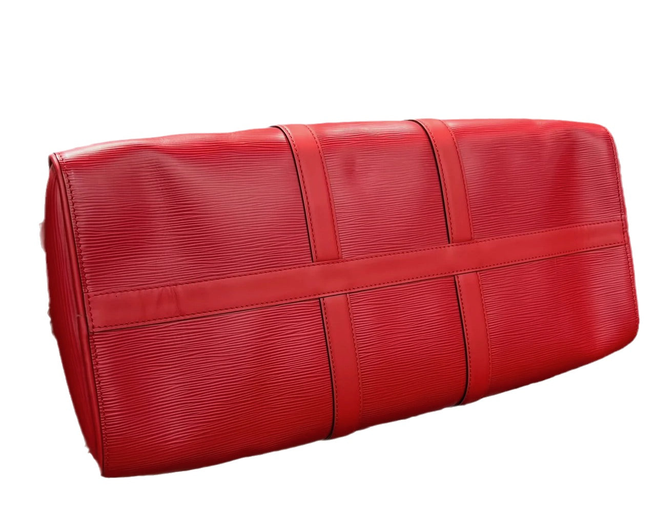Louis Vuitton x Supreme Keepall Bandouliere Size 45 Red Epi Leather Supreme